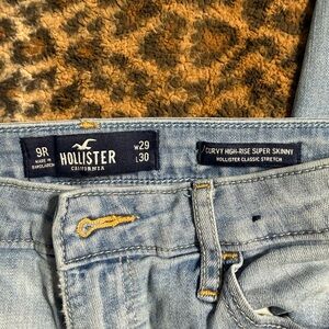 Hollister Women's High-Rise Super Skinny Jeans in Light Blue